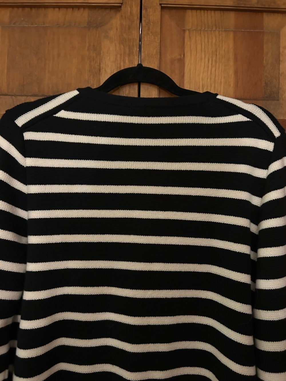 J. Crew Women’s L Preppy Classic Minimalist Striped Black White Emilie Cardigan - Picture 14 of 16